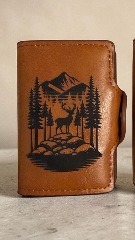 Leather Pop-up Card Holder