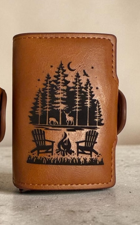 Leather Pop-up Card Holder