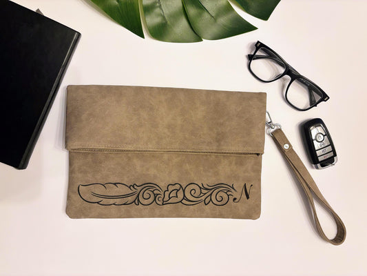 Clutch bag with initials
