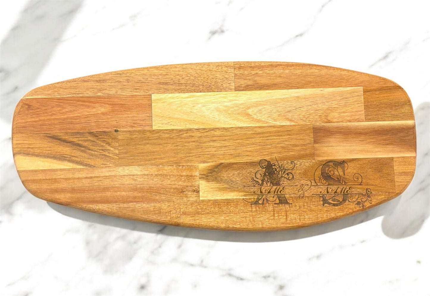 Acacia Charcuterie Board with names