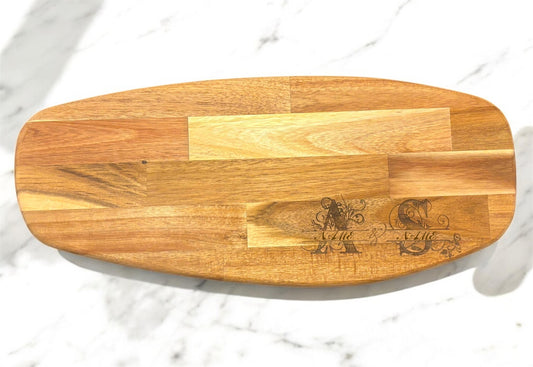 Acacia Charcuterie Board with names